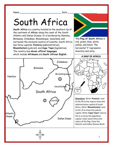south africa geography for kids